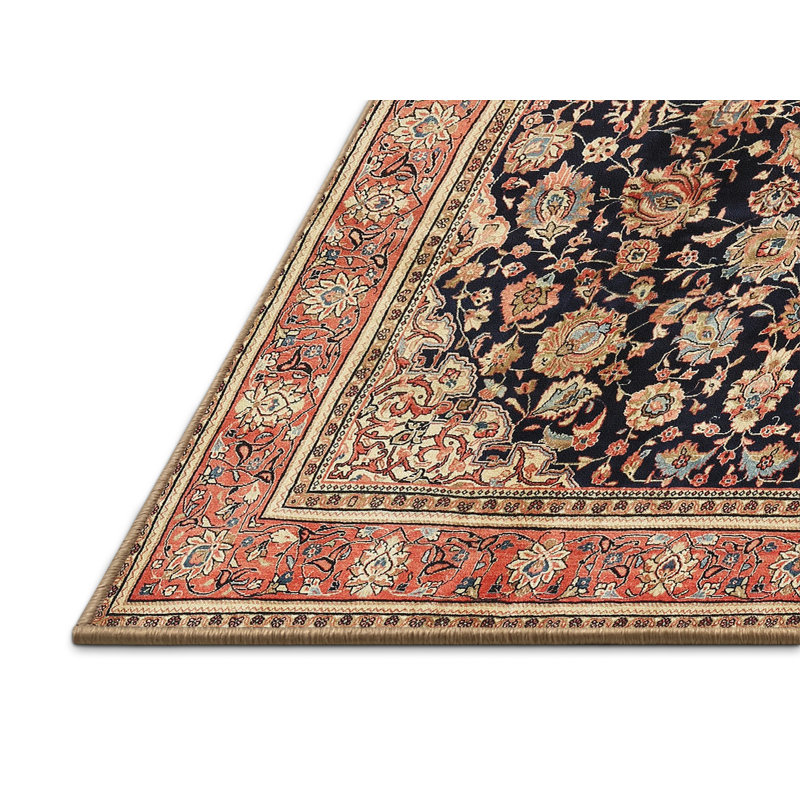 Tapis noir/jaune clair traditionnel Jeppesen, Rectangle 7 pi x 9 pi
