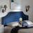 Danann Queen Navy Blue Upholstered in Velvet Headboard, 56.22'' H X 61.32'' W X 2.32"D-46576409-46576388