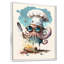 Pieuvre dans la cuisine - reproduction sur toile-86808229-110954761