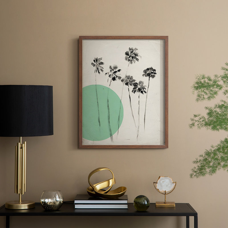 Impression florale vintage encadrée LX III - bois massif, H 21 po x l 17 po, Noyer