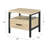 Yawan Oak & Black Finish Accent Table