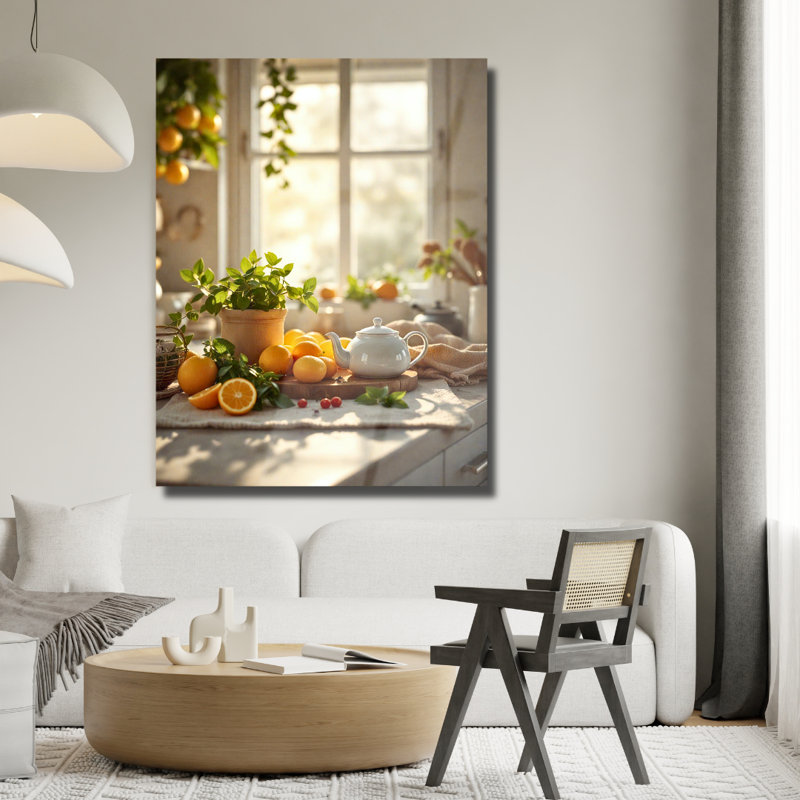 Art mural méditerranéen en verre trempé, H 12 po x l 8 po