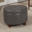 Repose-pieds rond en similicuir avec rangement l 24 po Breyonce-22111159