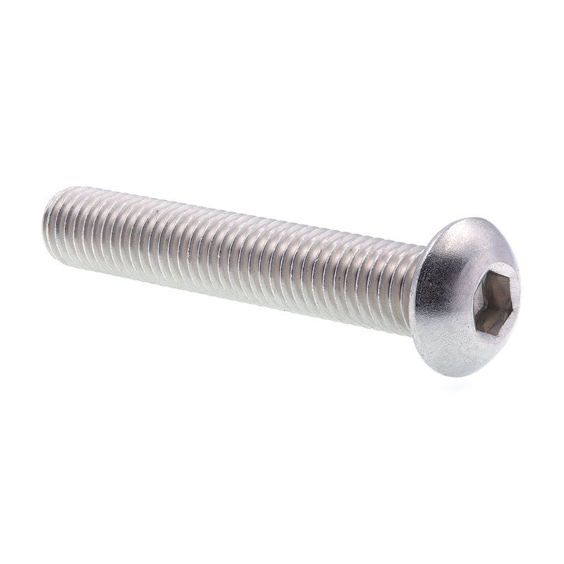 Socket Cap Screws, Button Head, Hex (Allen) Drive, 3/8 in-16 X 2 in (5 Pack), 4.1" H x 2.75" W x 0.7" D, Black
