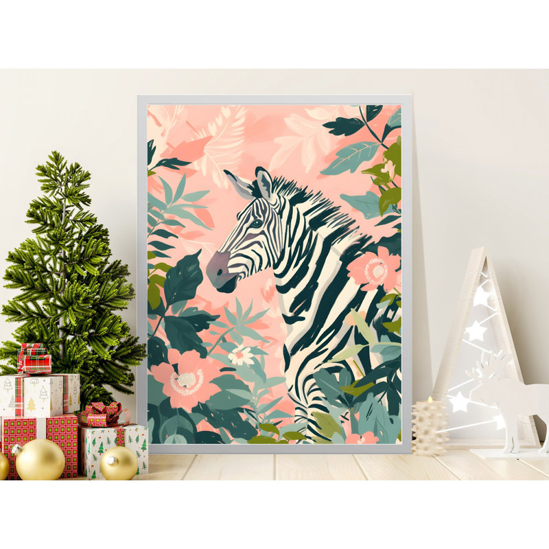 Zebra Taumsauk Print, Tropical Jungle Art, Animal Wall Decor, Home Decor, Framed Art Print, Available in Multiple Sizes, Taumsauk