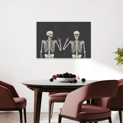 «Skeletons Rock Peace Signs Abstract Contemporary Landscape Nature», reproduction d'art mural