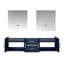 Meuble-lavabo double bleu marine 72 po X P 22 po D et 30 po Miroirs à DEL-117984810