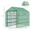 Serre avec porte grillagée et fenêtres Outsunny 8 pi x 6 pi x 7 pi Outsunny-116836774