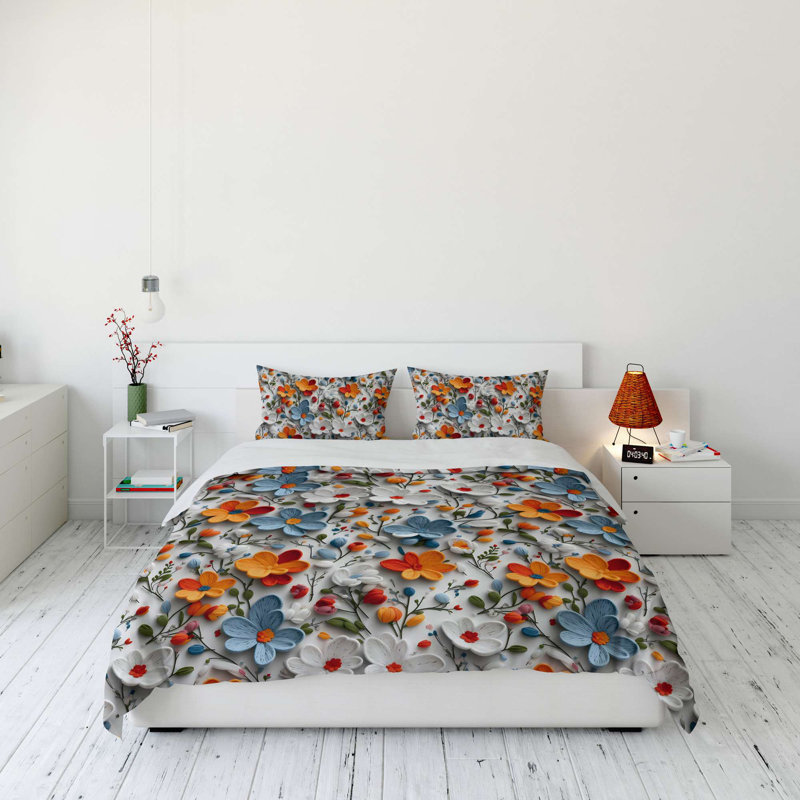 Super King Quilt Cover Set (3 Pieces), 100% Polyester & Cotton Blend, Duvet Cover 102.4 x 86.6 inches | 120 Thread Count, Machine Washable, Envelope Pillowcases, Stylish & Comfortable Bedding for a Luxurious Sleep Experience