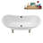 71" Streamline Clawfoot Tub,Tray,Drain and Clawfeet-101628943-102360902
