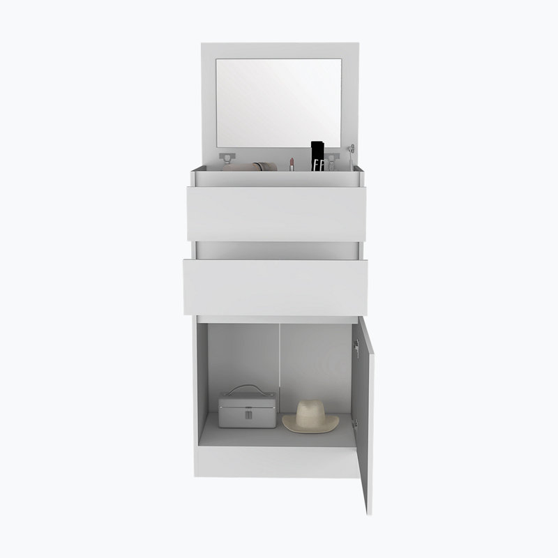 Commode 2 tiroirs Meg, Blanc