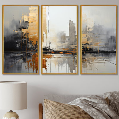 New York City Sunset - Cityscape Wall Art Print Set