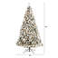 Sapin de Noël floqué avec lumières DEL-1822545245