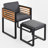 Phillip Patio Acacia Wood Dining Set with Cushions & Ottomans-883207387-888871953