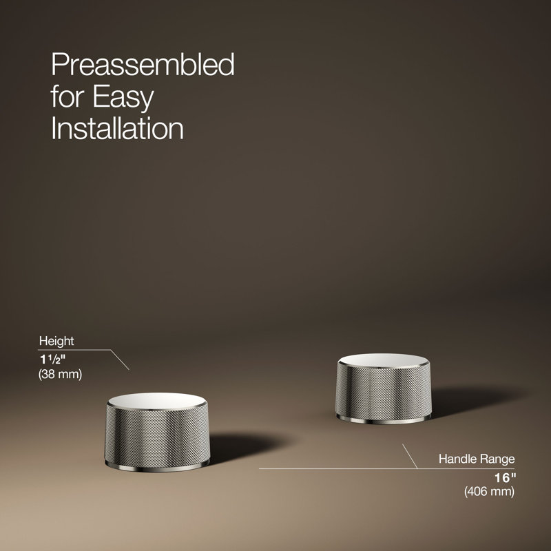 Components™ Bathroom Sink Handles with Oyl Design, Polished Nickel