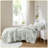 3-Piece Twin/Twin XL Solid Green Quilt Set with Decorative Pillow
