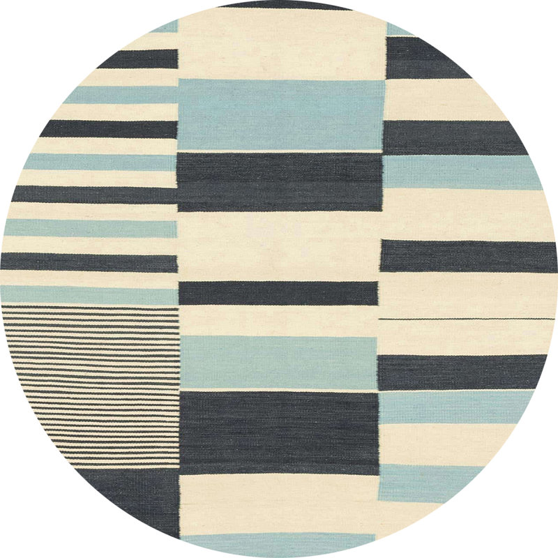 Aliena Abstract Indoor Rug, Round 7'