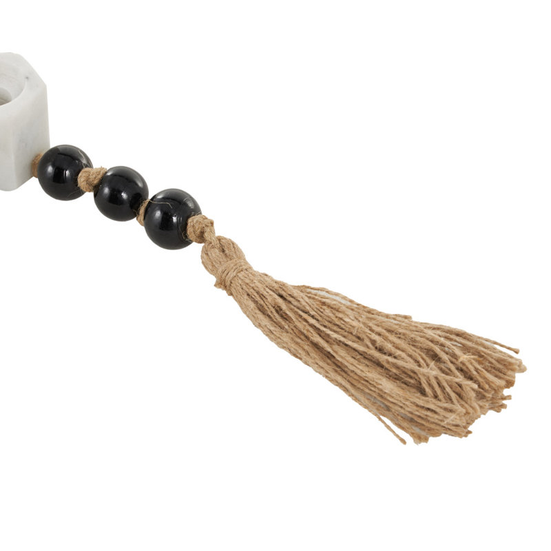 Porte-bougie blanc Cole and Grey, H 2,1 po x l 50 po x P 2,1 po