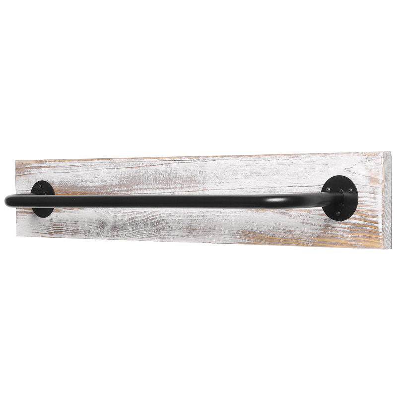 71.1cm Wood 1 Wall Towel Bar, White
