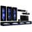 Flye 126" Modern Floating Wall Mounted Entertainment Center with 16-Color LED Lighting, High Gloss Finish-1784491917