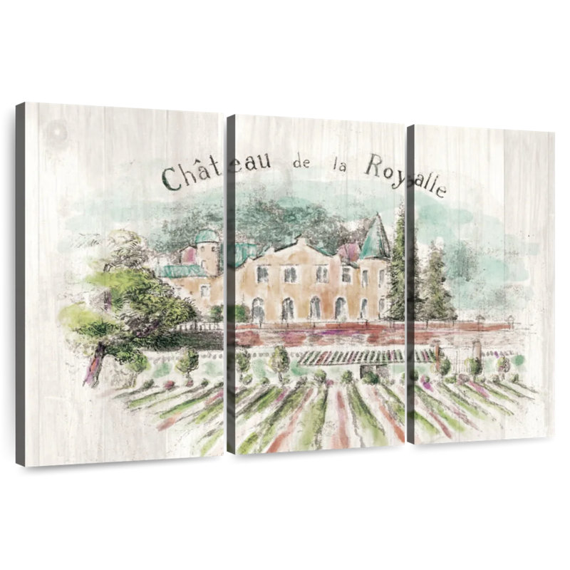 Alvord Chateau Royalle sur bois, H 36 po x l 57 po