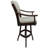 Swivel Upholstered Counter Stool with Solid Wood Frame-77241781