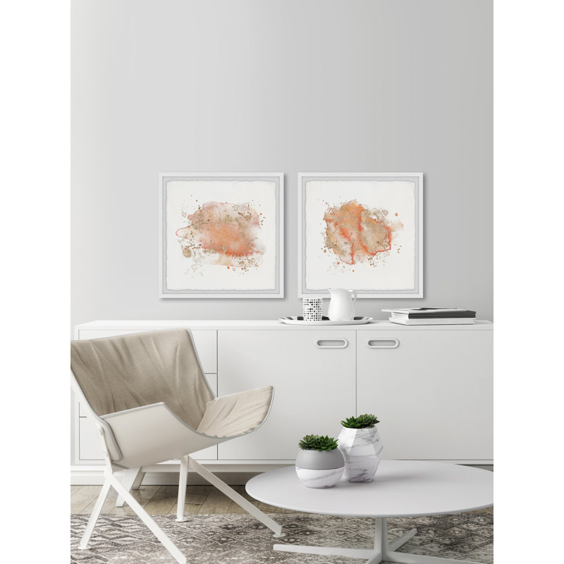 Orange Vision Diptych, H 12 po x l 12 po