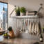 Gourmet USA Handcrafted Wall Mounted Pot Rack-993737792-1066920925