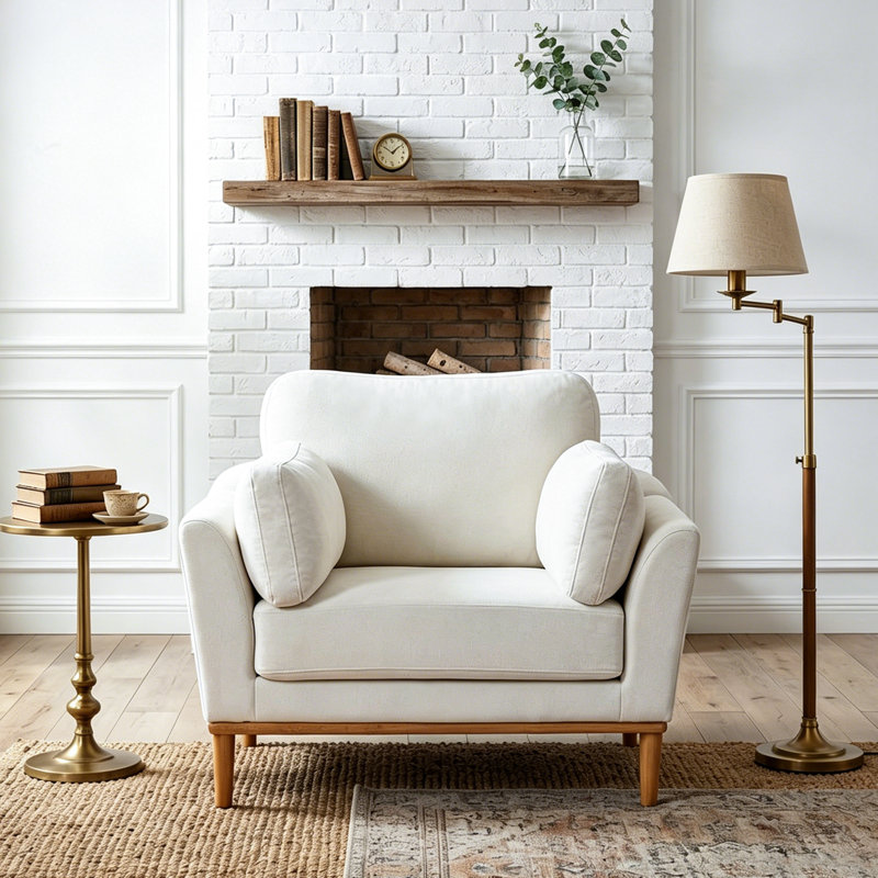 Fauteuil d'appoint 42 po, Blanc