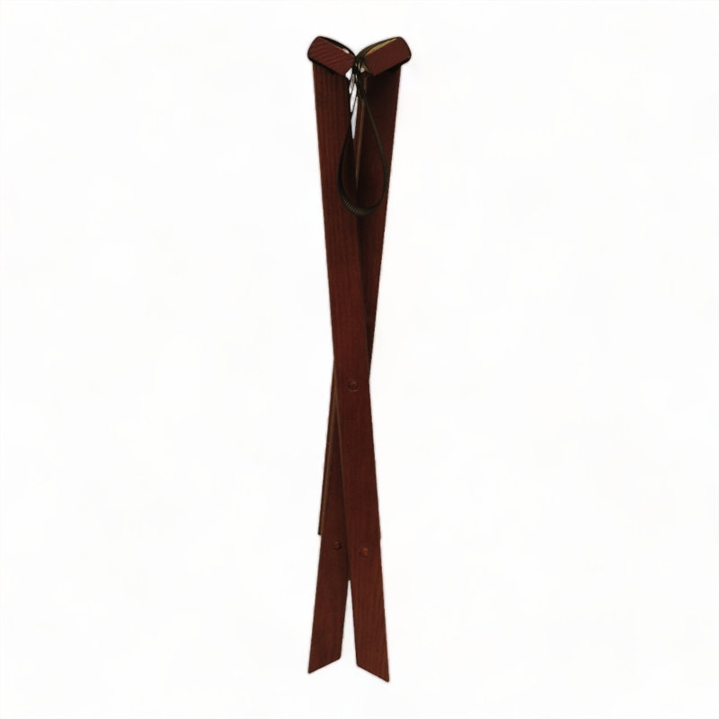 Porte-bagages pliable en bois, Acajou, Noir
