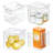 iDesign Set of 4 Cube Storage Bins with Handles for Pantry  - Clear
