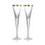 Waterford Celebrations Toasting Flute 4.5oz, Gold, Set of 2
