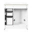Solid Wood Frame 30'' Bathroom Vanity With Ceramic Sink, Soft - Closing Hinges, Boards, 3 Drawers, Ample Storage, Exquisite Metal Handle, Retro Appearance Frame, , Unique Groove Pattern, Smooth