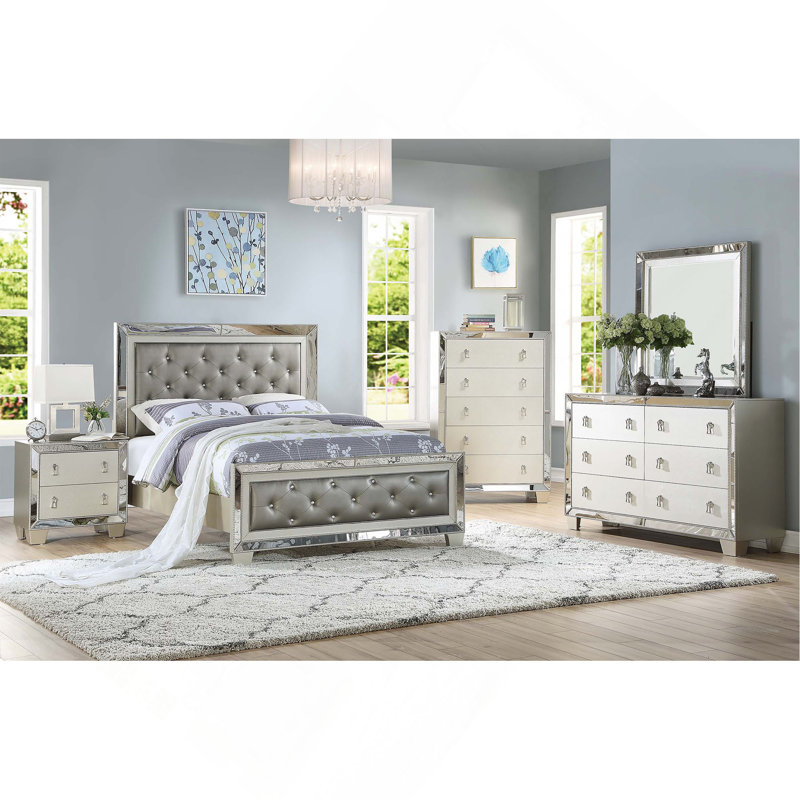 Glamour similicuir capitonné tête de lit FB 1Pc California, Très grand lit