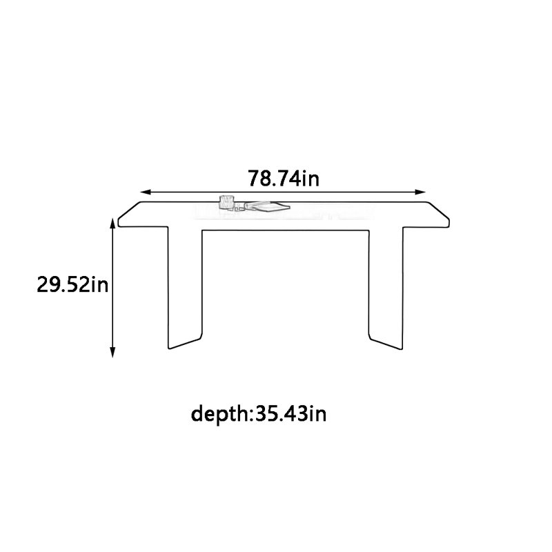Table de salle à manger Simple, H 29,52 po x L 78,74 po x l 35,43 po