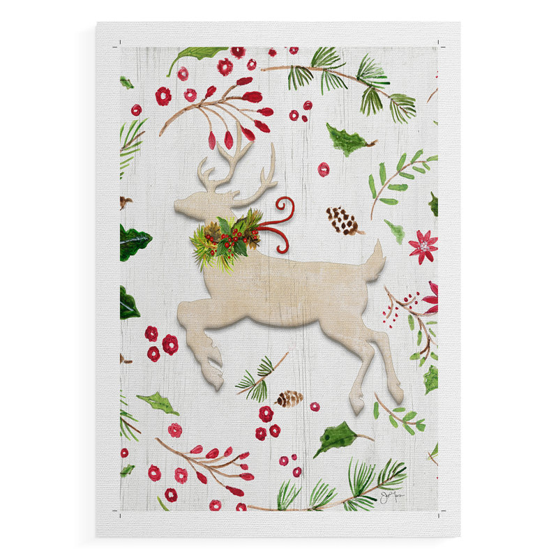 Renne des fêtes de Noël II - impression sur toile seulement - non encadrée