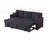 Sectional Sofa Bed, Dark Blue