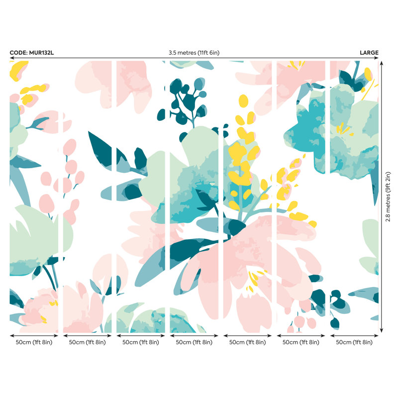 Neece Wall Mural, 280cm L x 350cm W
