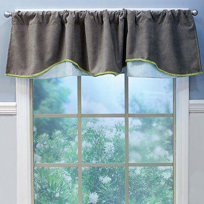 Cocoa Scalloped Window Valance