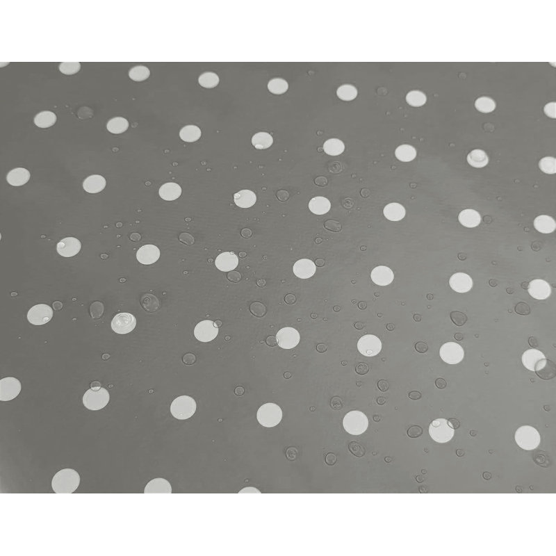 Knowle Rectangle Dots Polyester Tablecloth, Gray