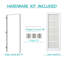 Porte intérieure en verre givré 10 Lite avec cadre réglable pré-suspendu - porte en panneau de fibres à densité moyenne blanc-112561303-112634132