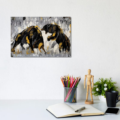 Bull vs Bear Stock Market- Gallery-Wrapped Canvas Giclée