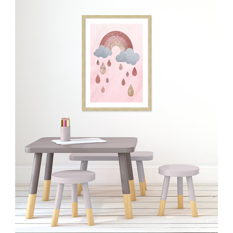 Paillettes, H 36,5 po x l 26,5 po x P 0,63 po, Encadré plat champagne