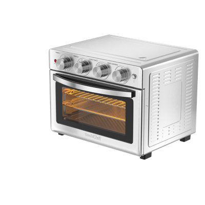 26qt Extra Large Air Fryer Toaster Oven Combo, 1700w 6-slice Convection Countertop Oven, Stainless Steel