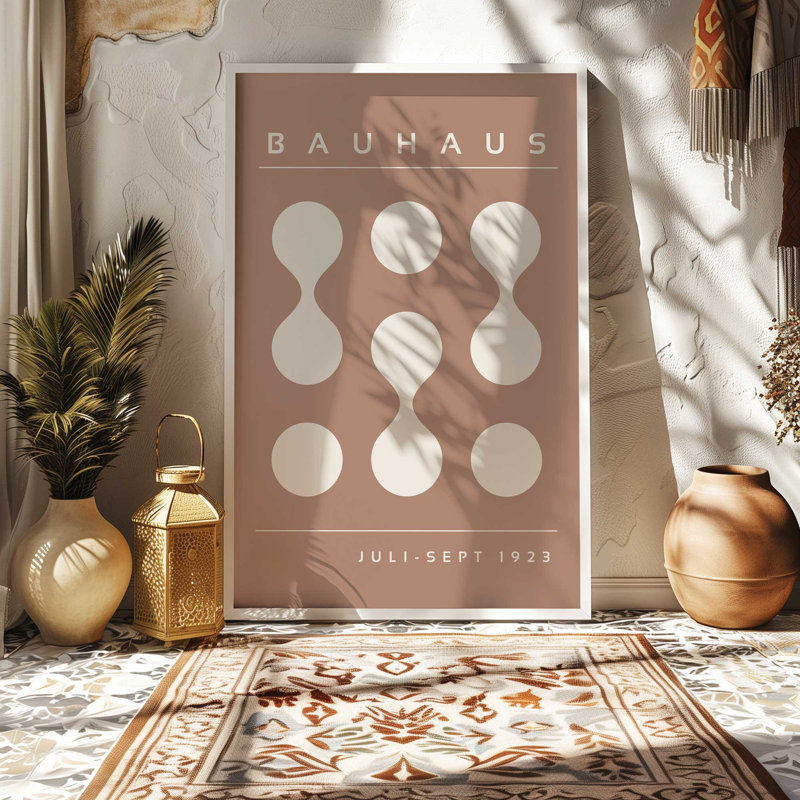 Imprimé brun Bauhaus Flow II, Ne s’applique pas, Impression sans cadre, H 36 po x l 24 po