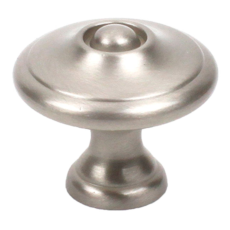 Poignée champignon de diamètre 1 3/16 po Hartford, Nickel satiné
