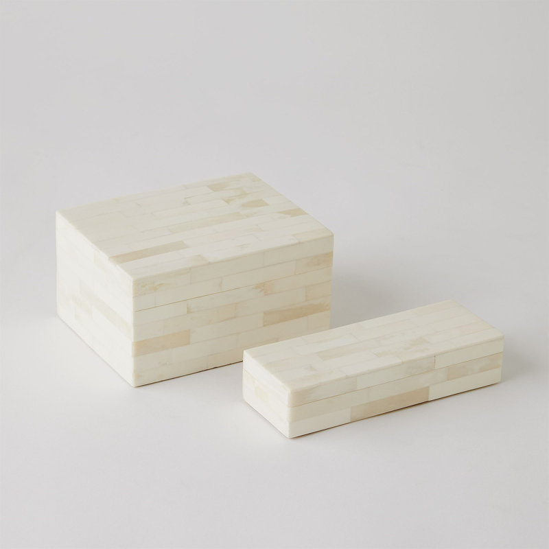 Boxed Bone Domino Set