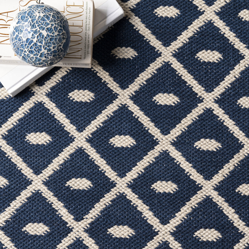Lauber Cotton Geometric Indoor Rug, Rectangle 6' x 9'