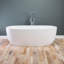 Baignoire de trempage autoportante 67 po x 32 po acrylique double fini Zoey