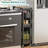 Slim 4-tier Rolling Storage Cart With Wheels, Narrow Metal Organizer With Wood Rack And Handle For Laundry, Kitchen, Bathroom In Small Spaces